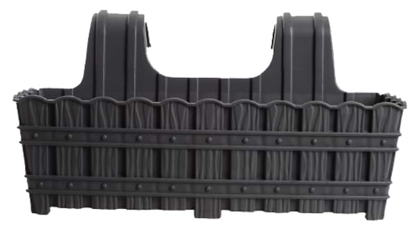 Фото - Вазон VIOLET HOUSE 1061 BAMBOO Antracite на перил. 50 см