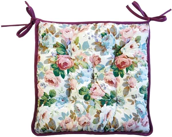 Фото - Подушка для стільця Прованс Violet Rose 40х40 см (028856)