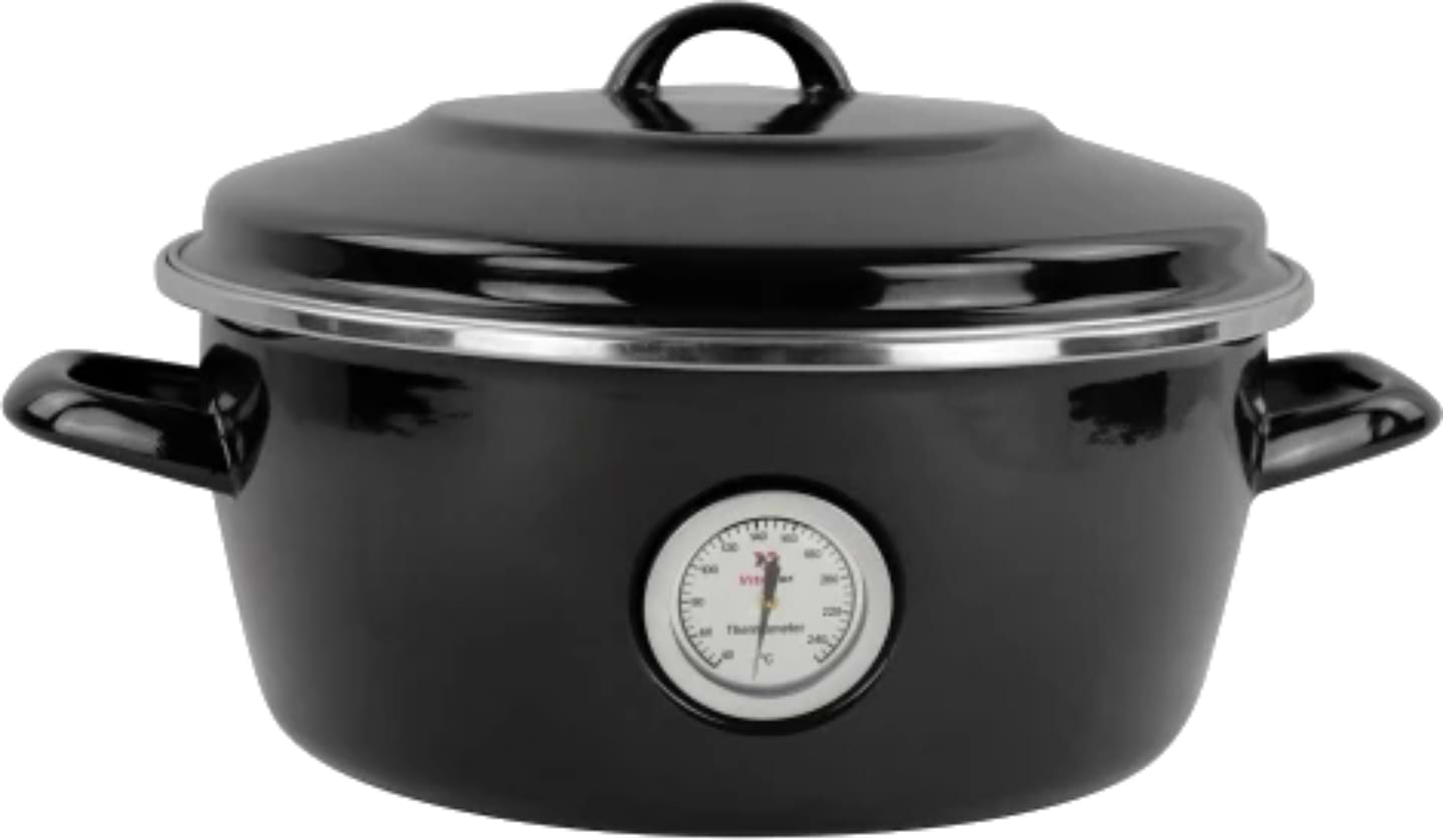Каструля Vitrinor Oven з термометром 26 см 5 л Black (2111692) - Фото 1