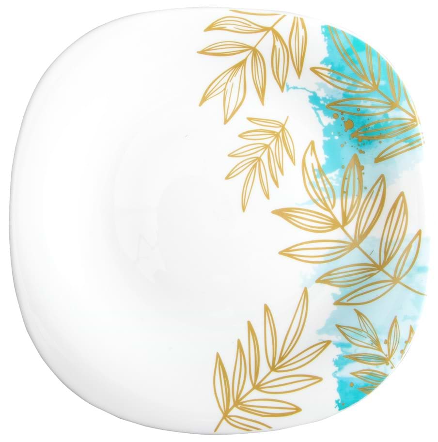 Тарелка десертная Vittora V-215Sgr Золотая ветвь Square 215 мм