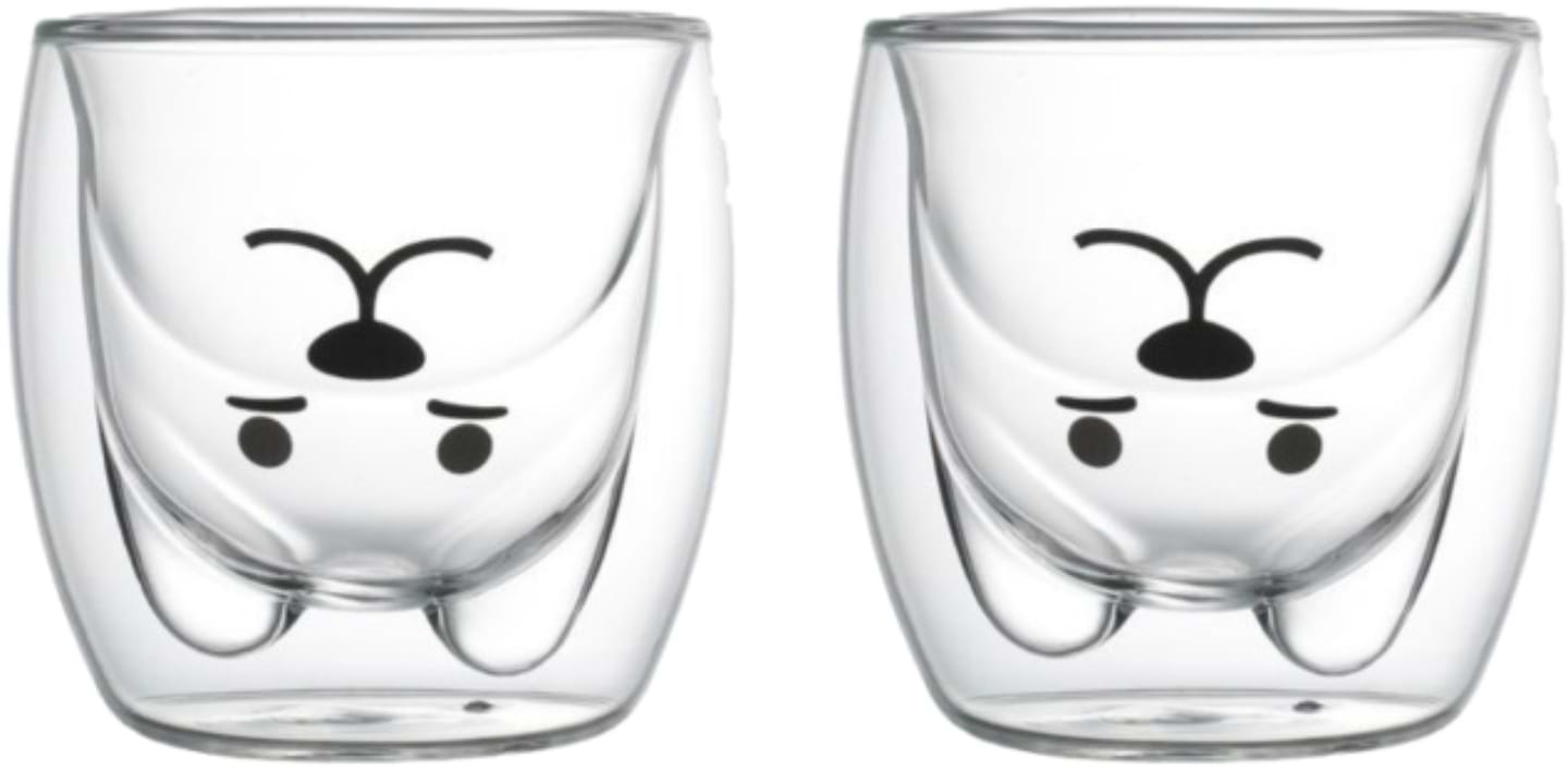 Набір склянок з подвійними стінками Vittora VT-5403-200 Animals 2 шт. 200 мл - Фото 1