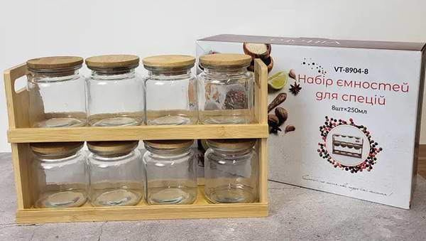 Фото - Набор емкостей для специй и приправ Vittora VT-8904-8  8 шт. по 250 мл