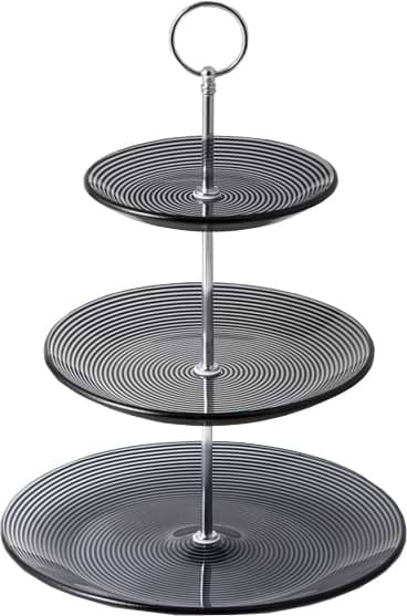 Фуршетная стойка стеклянная Viva Monaco Black для фруктов (S3020T/S3-Black) - Фото 1