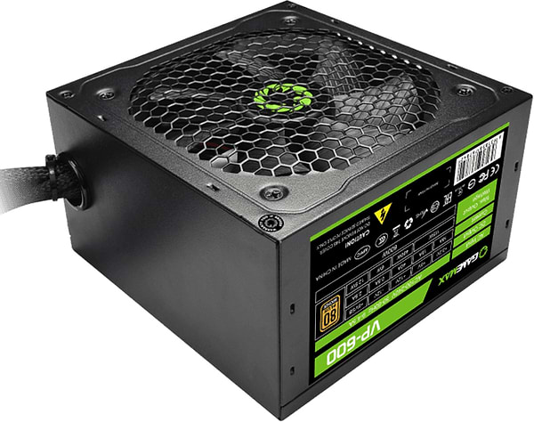 Фото - Блок питания для ПК Gamemax ATX 600W, box, APFC, 12см,80+ (VP-600)