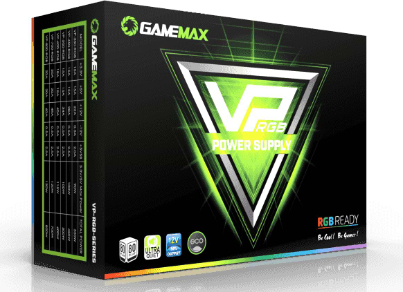Фото - Блок питания для ПК Gamemax ATX 700W,RGB, APFC, 12с м вент,80+ (VP-700-RGB)