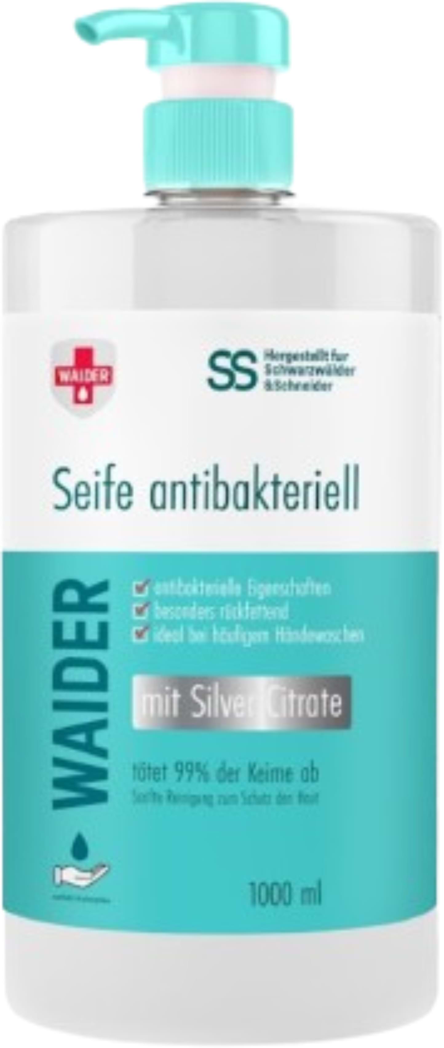 Купити Рідке мило для рук Waider антибактеріальне 1000 мл (4823098410935) - Фото 1 Рідке мило для рук Waider антибактеріальне 1000 мл (4823098410935) - Фото 1