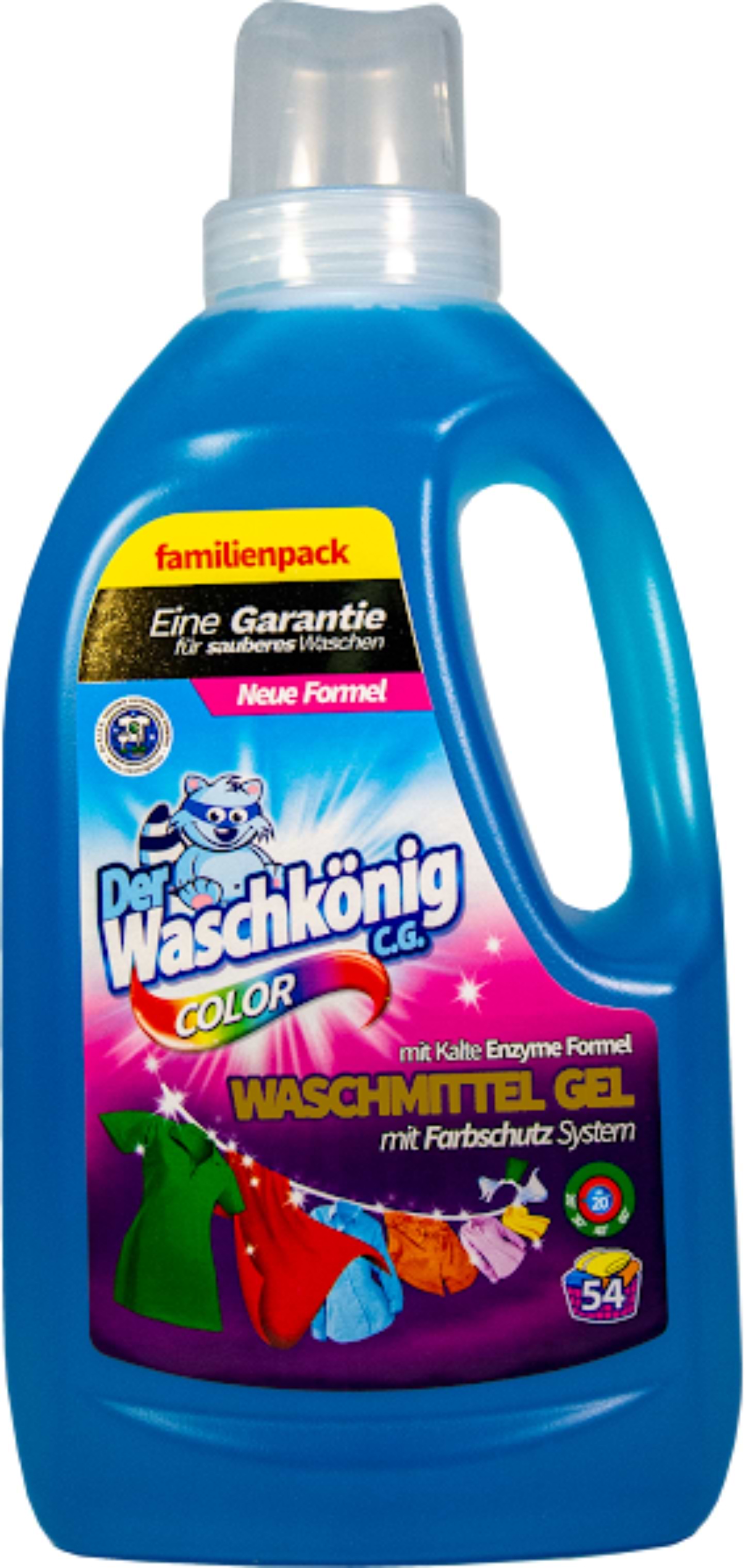 Купити Гель для прання Waschkonig Color 1625 мл (4260418930399) - Фото 1 Гель для прання Waschkonig Color 1625 мл (4260418930399) - Фото 1