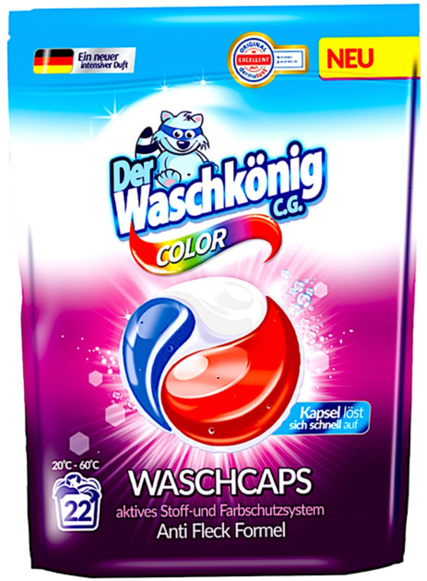 Капсули для прання Waschkonig Color 22 шт.x18 г (4260418933642)