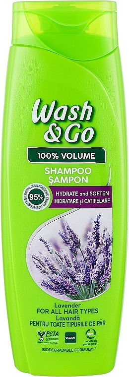 Шампунь жіночий Wash&Go з екстрактом лаванди для всіх типів волосся 360 мл (8008970056814)
