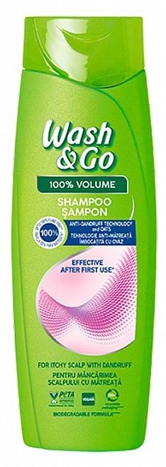 Фото - Шампунь женский Wash&Go против перхоти с экстрактом овса для чувствительной кожи головы 360 мл (8008970056876)
