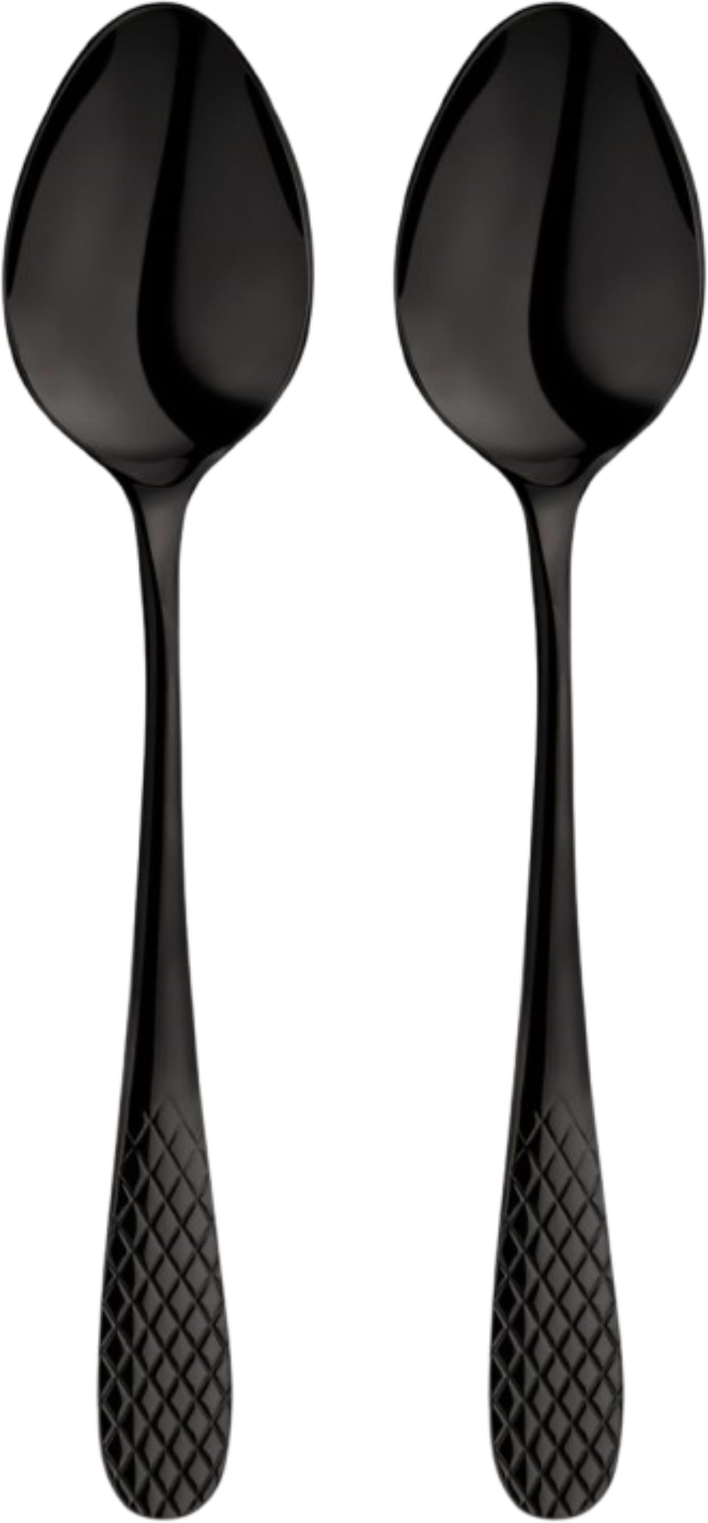 Набір чайних ложок Wilmax Diamond Black 14 см 2 шт. (WL-999256 / 2B) - Фото 1
