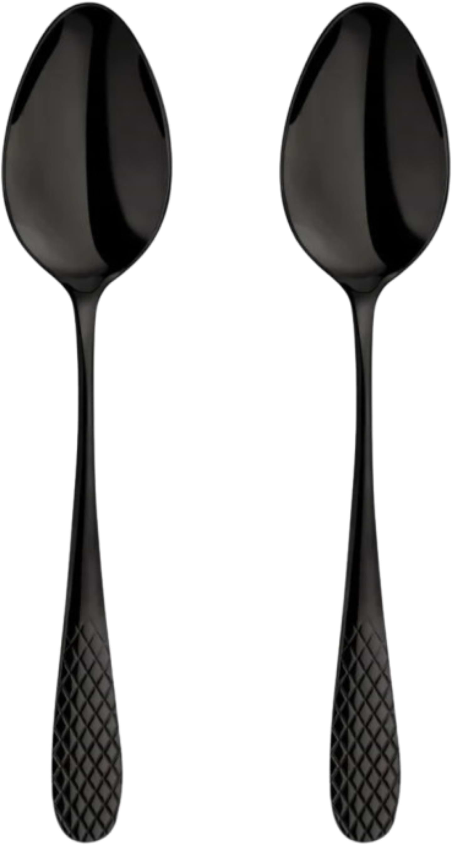 Набір ложок столових Wilmax Diamond Black 21 см 2 шт. (WL-999254 / 2B) - Фото 1