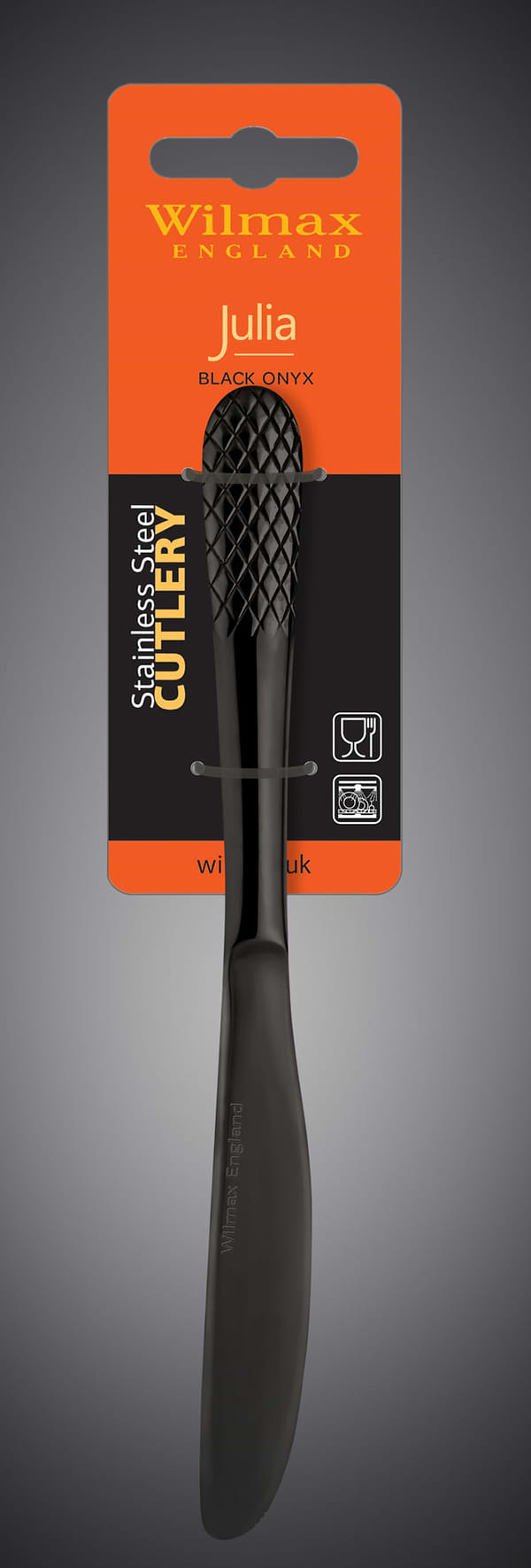 Фото - Нож столовый Wilmax Diamond Black 22 см (WL-999252 / 1B)