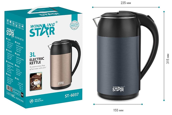 Фото - Электрический чайник WinningStar WNNGS-ST-6037-GR