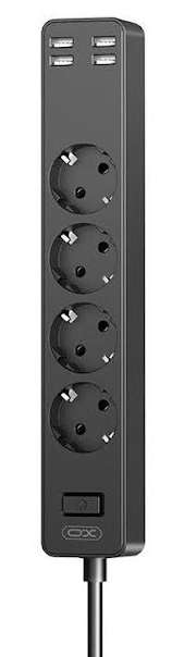 Мережевий фільтр XO 2 розетки + 3 USB 1.8 м (WL10) - Фото 1
