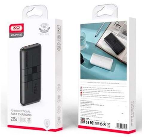 Фото - Батарея мобільна XO PR187 10000mAh 22.5W