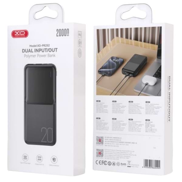Фото - Батарея мобільна XO PR252 20000mAh 22.5W