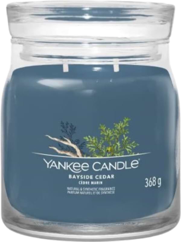 Фото - Свічка скло Yankee Candle Medium Bayside Cedar (Прибережний Кедр) 368 г (1630014E)