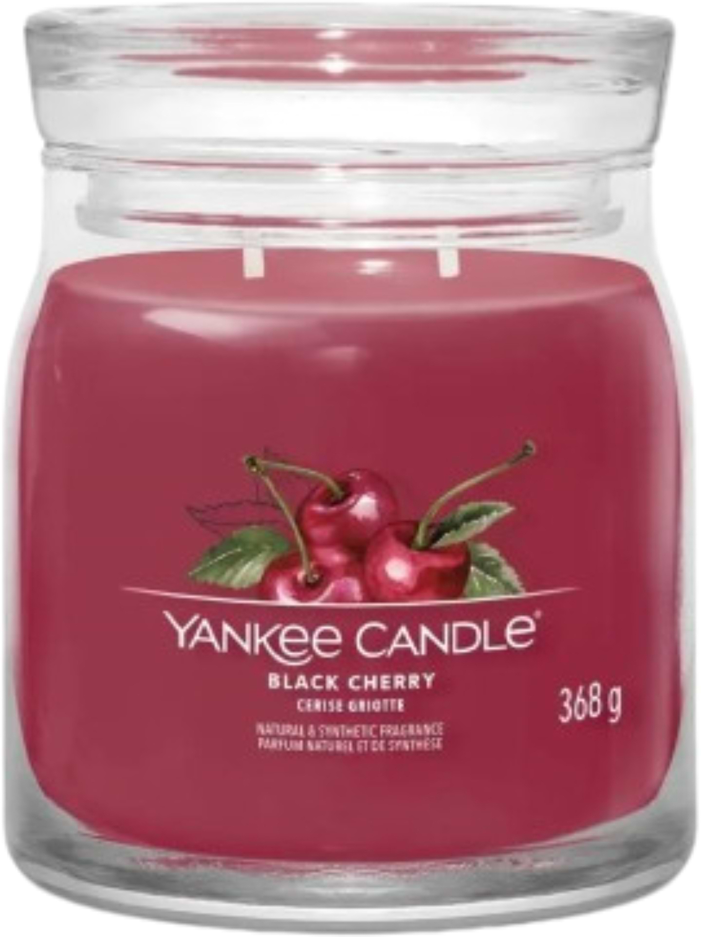 Свеча стекло Yankee Candle Medium Black Cherry (Черная Вишня) 368 г (1701391E) - Фото 1