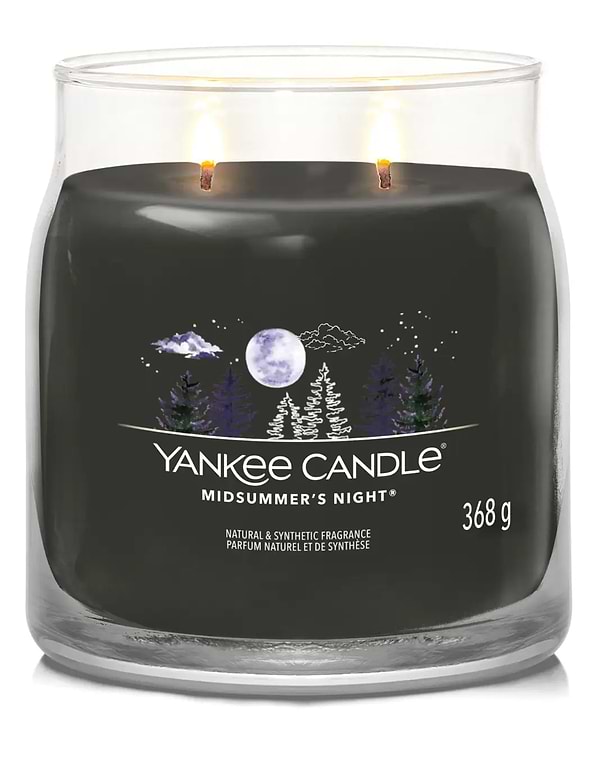 Фото - Свічка скло Yankee Candle Medium Midsummer's Night (Літня Ніч) 368 г (1630002E)