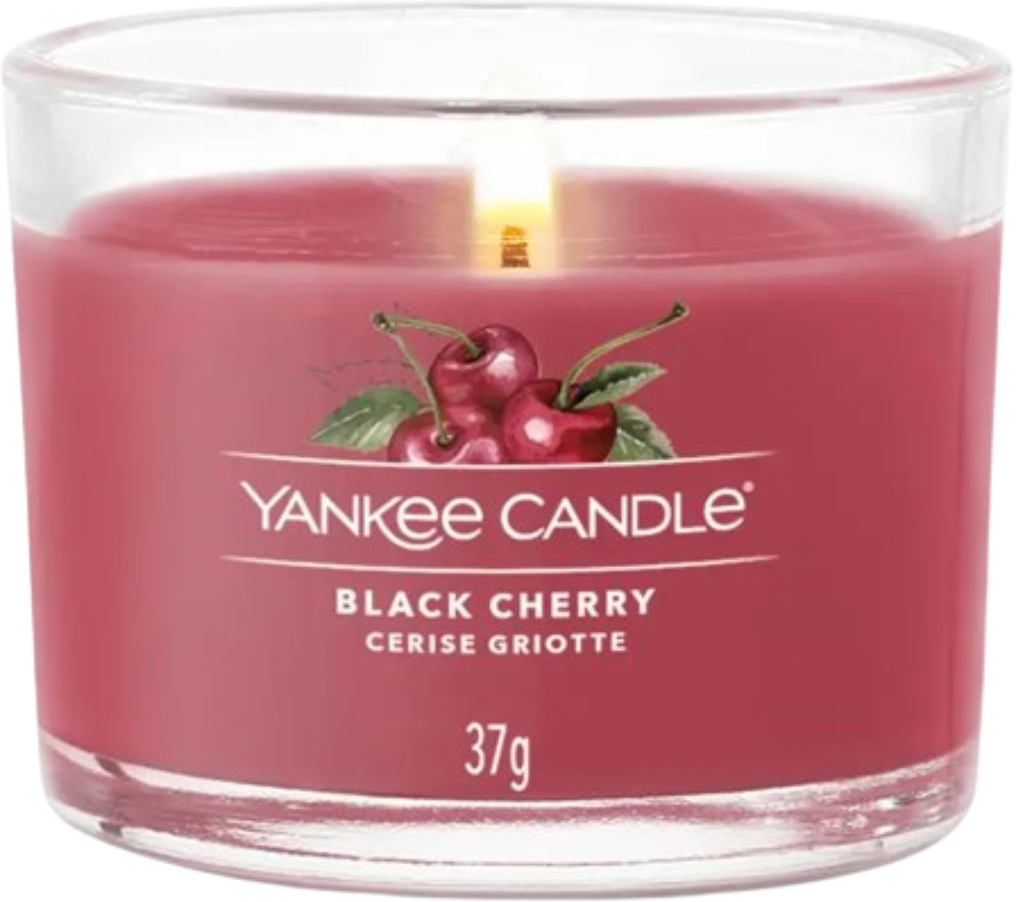 Свеча стекло Yankee Candle Mini Black Cherry (Черная Вишня) 37 г (1701433E) - Фото 1