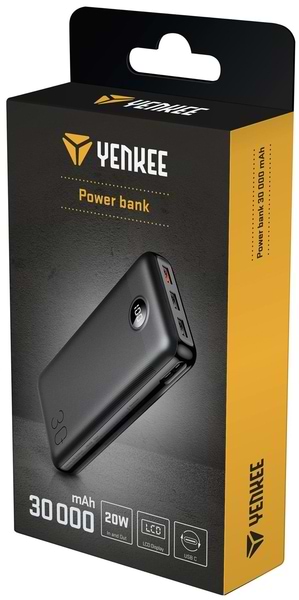 Фото - Батарея мобільна YENKEE YPB 3018 - 30000 mAh PD20W Black (35057019)