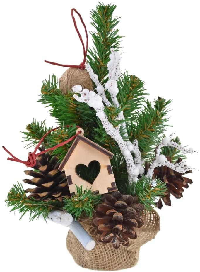 Ялинка штучна YES! Fun Будиночок у лісі 0.25 м з прикрасами (904299) - Фото 1