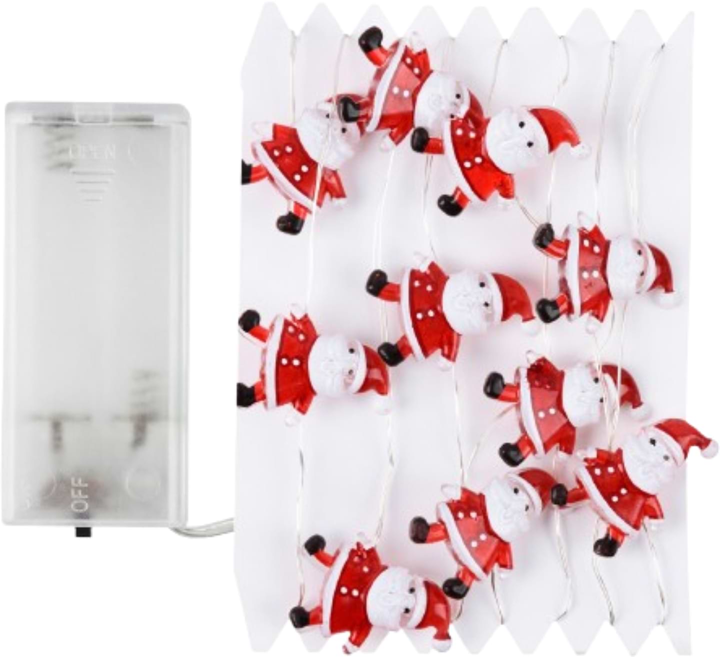 Гирлянда линейная YES! Fun Санта 20 LED тепл. бел. 2,2 м (801211) - Фото 1