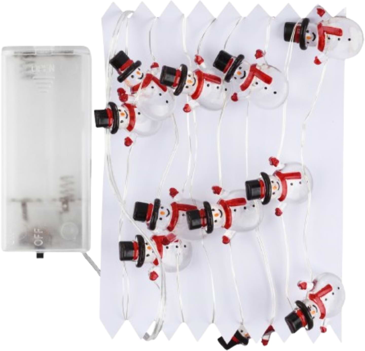 Гирлянда линейная YES! Fun Снеговики 20 LED тепл. бел. 2,2 м (801213) - Фото 1