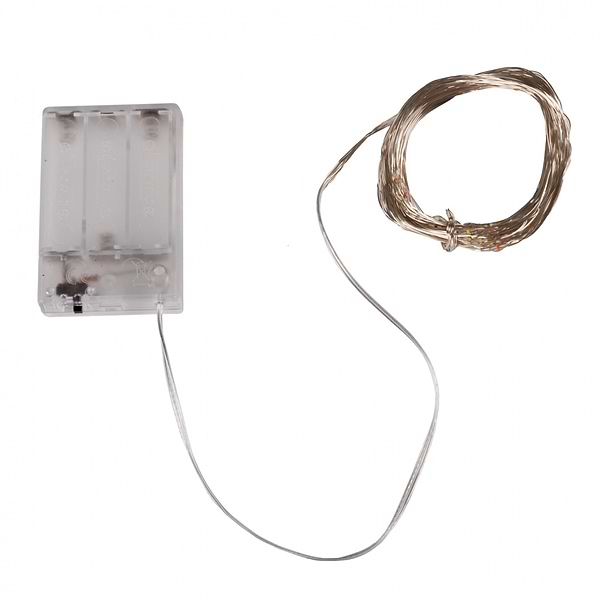 Фото - Гірлянда лінійна YES! Fun пучок мідний 50 LED тепло-біла 1 м батареї (975013)