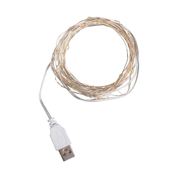Фото - Гирлянда линейная YES! Fun нить медная 50 LED разноцвет 5 м USB (975039)