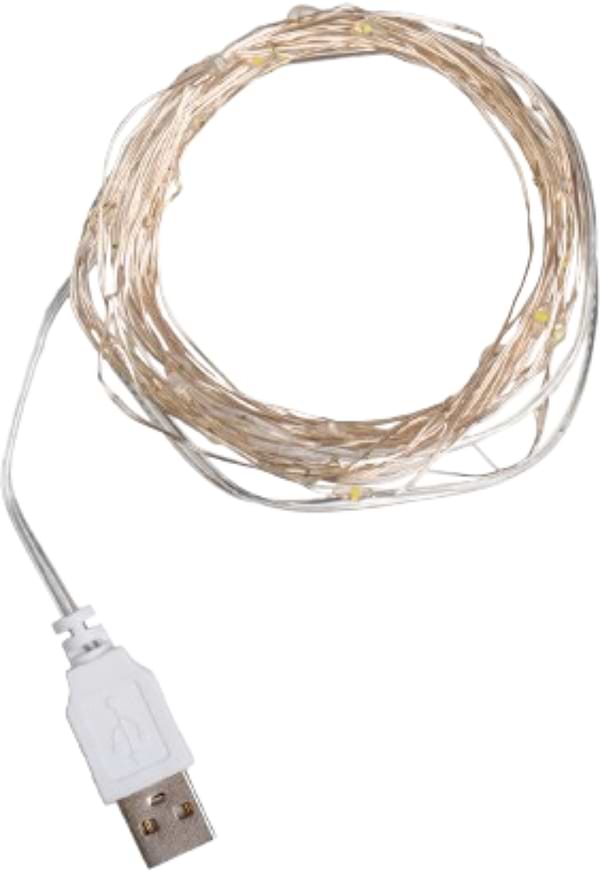 Фото - Гірлянда лінійна YES! Fun нитка мідна 50 LED холодно-біла 5 м USB (975038)
