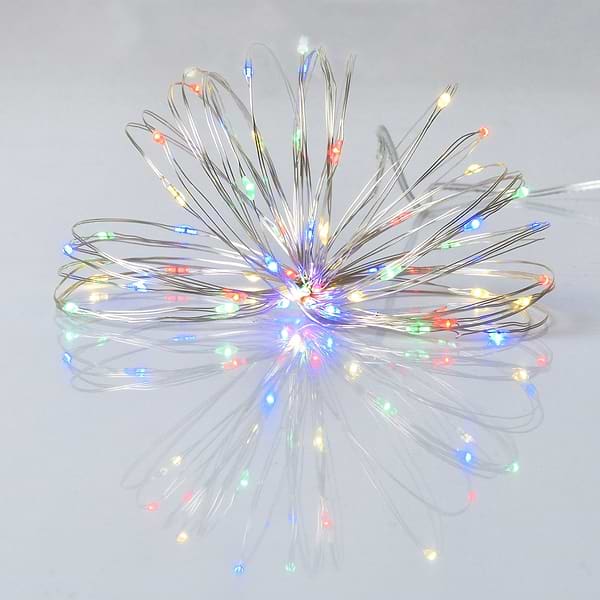 Фото - Гірлянда лінійна YES! Fun нитка мідна 60 LED різнокольорова 6 м батарейки (975031)