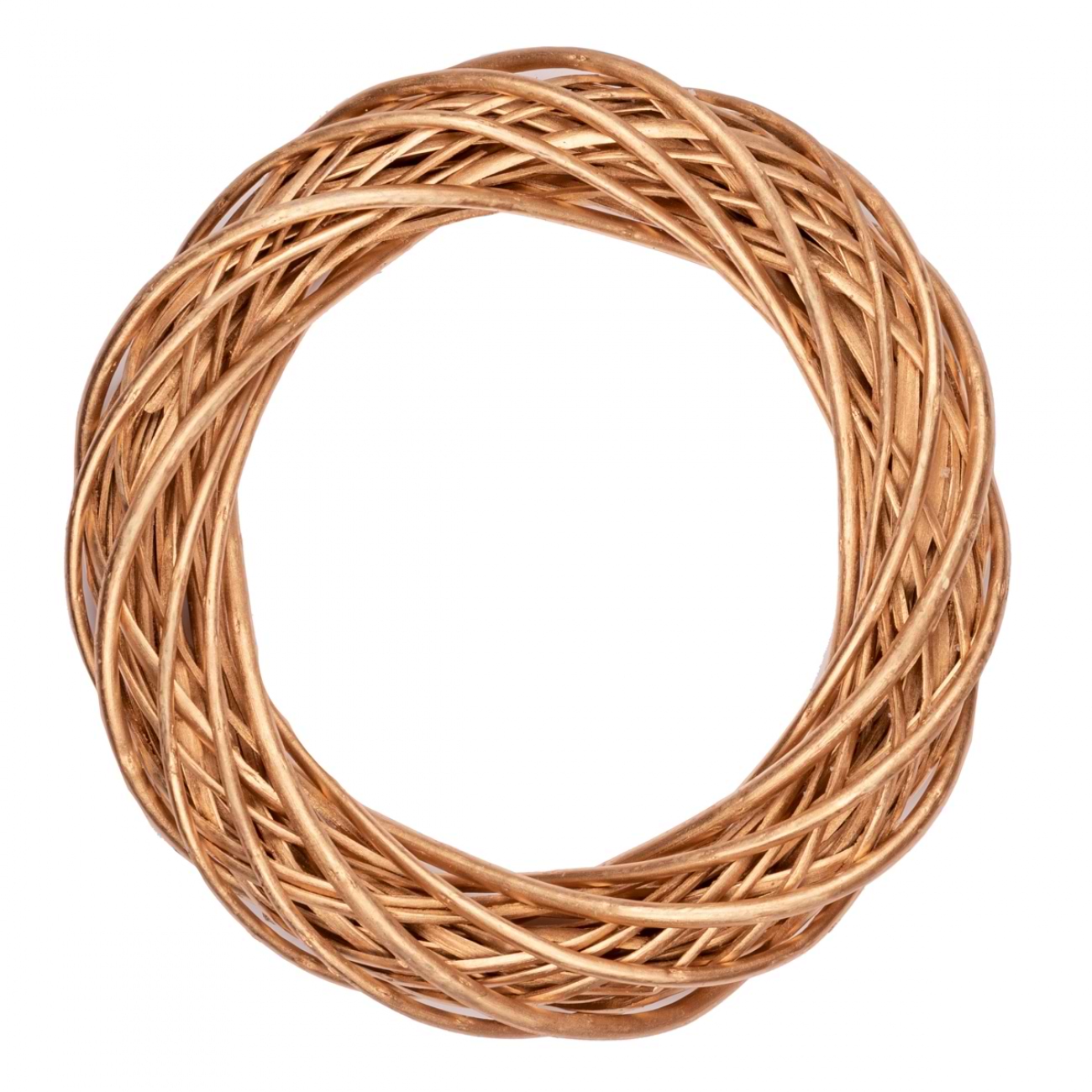 Вінок декоративний ротанг YES! Fun Золотий d-30 см (974233)