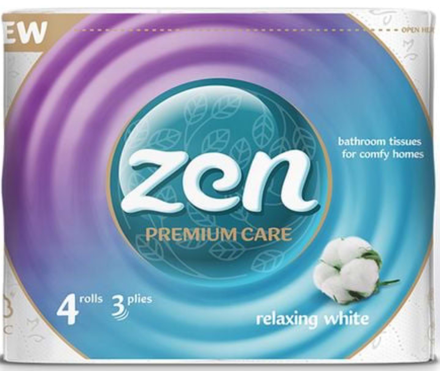 Туалетний папір ZEN Premium 3 шари, 4 довгих рул.по 18,9м - Фото 1