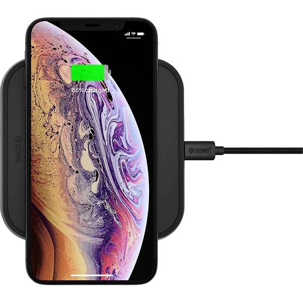 Фото - Беспроводное зарядное устройство Zens Single Aluminium Wireless Charger Black with 18W USB-C PD Wall Charger (ZESC14B/00)
