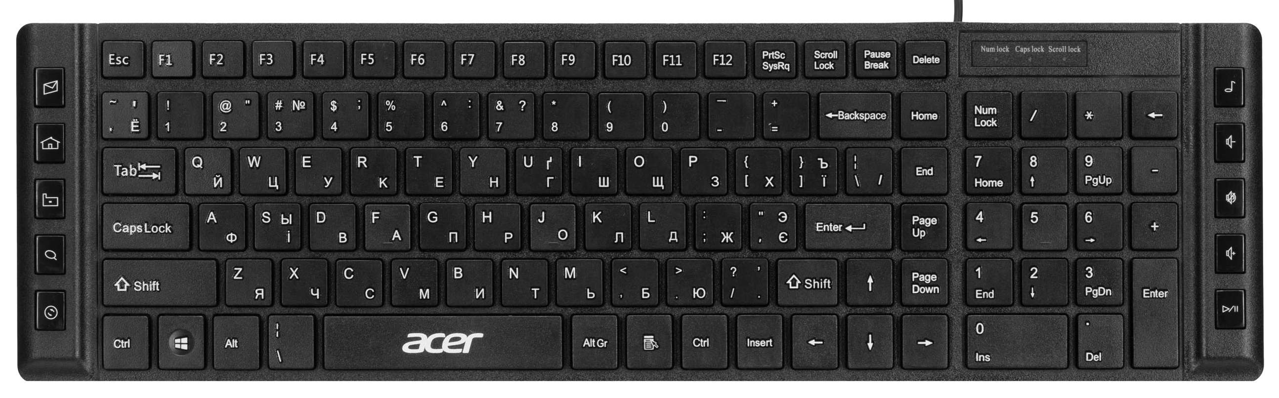 Клавіатура дротова Acer OKW010 (ZL.KBDEE.012) Black - Фото 1