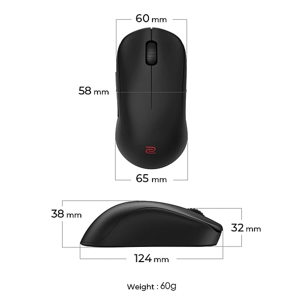 Фото - Мышь беспроводная игровая Zowie U2 Black (9H.N4KBE.A2E)