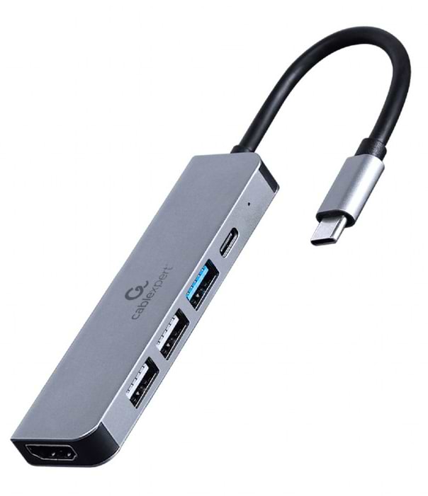 Хаб USB Cablexpert USB-C 5-в-1 USB/HDMI/PD (A-CM-COMBO5-03) - Фото 1