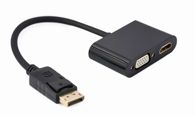 Перехідник Cablexpert DisplayPort на HDMI/VGA (A-DPM-HDMIFVGAF-01) - Фото 1