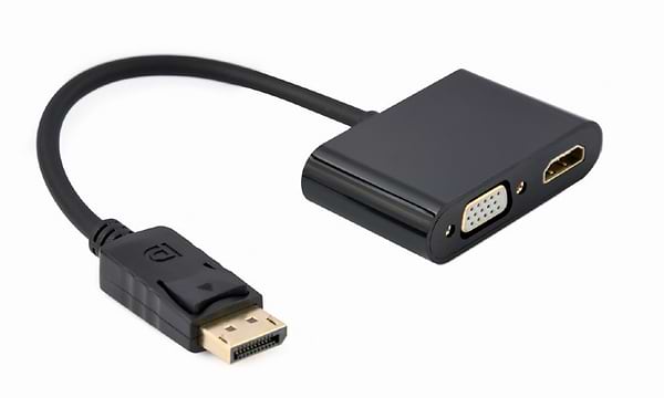 Фото - Перехідник Cablexpert DisplayPort на HDMI/VGA (A-DPM-HDMIFVGAF-01)