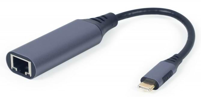 Перехідник USB-C - Ethernet Cablexpert USB type-C Gray (A-USB3C-LAN-01)