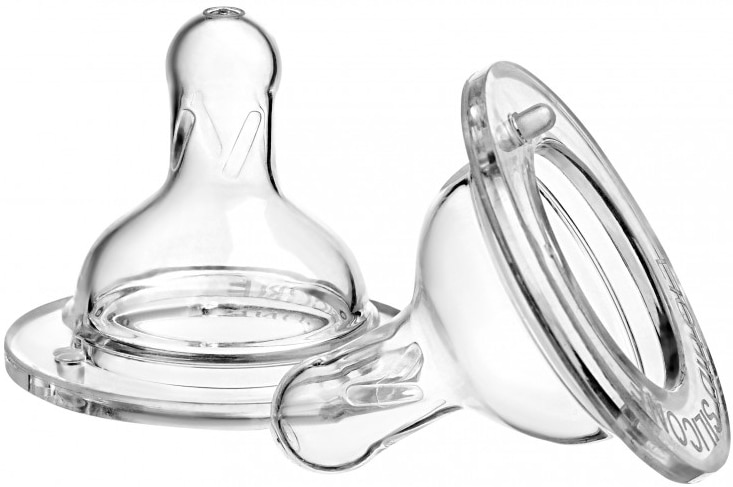 Фото - Малый поток соска детская силиконовая Akuku с широким горлом 2 шт. 6 мес+ (A0121)