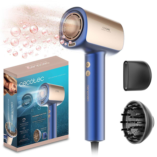 Фото - Фен Cecotec DryGlam Nano Plasma Blue (A01_EU01_101439)