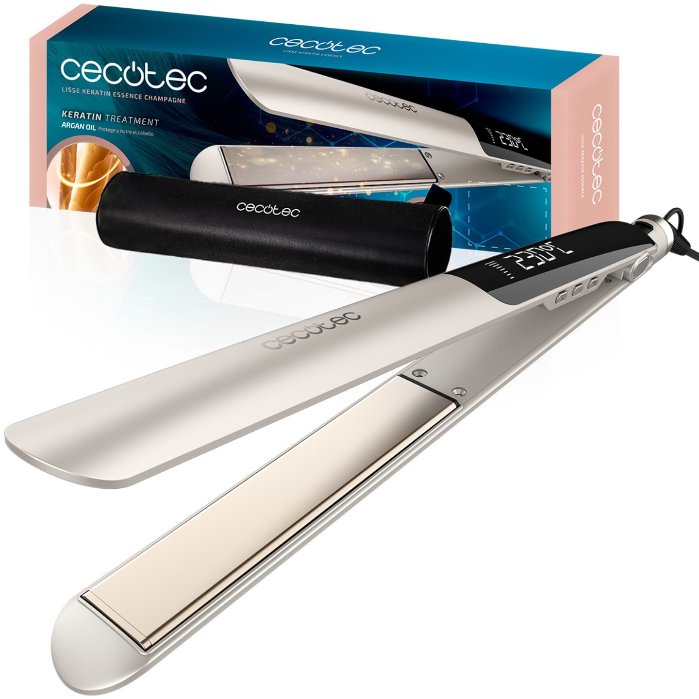 Выпрямитель волос Cecotec Lisse Keratin Essence Champagne (A01_EU01_110363) - Фото 1