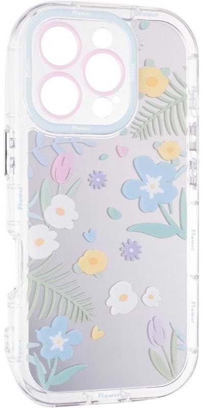 Чохол для смартфону Gelius Mirror Case for iPhone 16 Pro Flowers (101634) - Фото 1