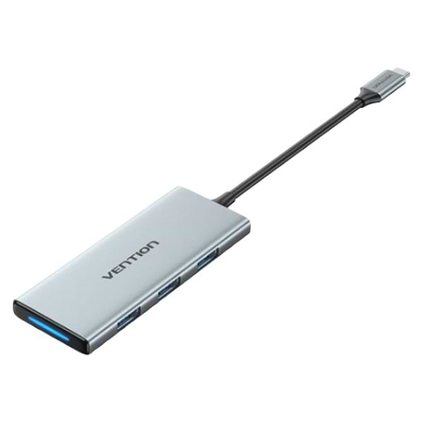 Хаб USB Vention USB3.1 Type-C HDMI/USB 3.0x3/SD/TF/PD 100W (TOPHB)