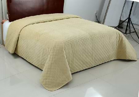 Фото - Покривало двоспальне SOHO 200х220 см VELVET Dutch Romb Cream (A120082)