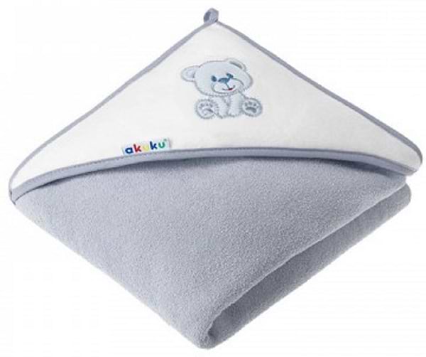 Фото - Рушник махровий дитяче Akuku Медведик Gray (A1258)