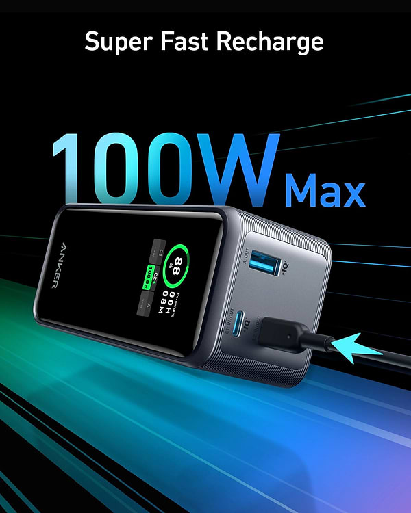 Фото - Батарея мобільна Anker Prime 20000 mAh 200W PD Black (A1336011)